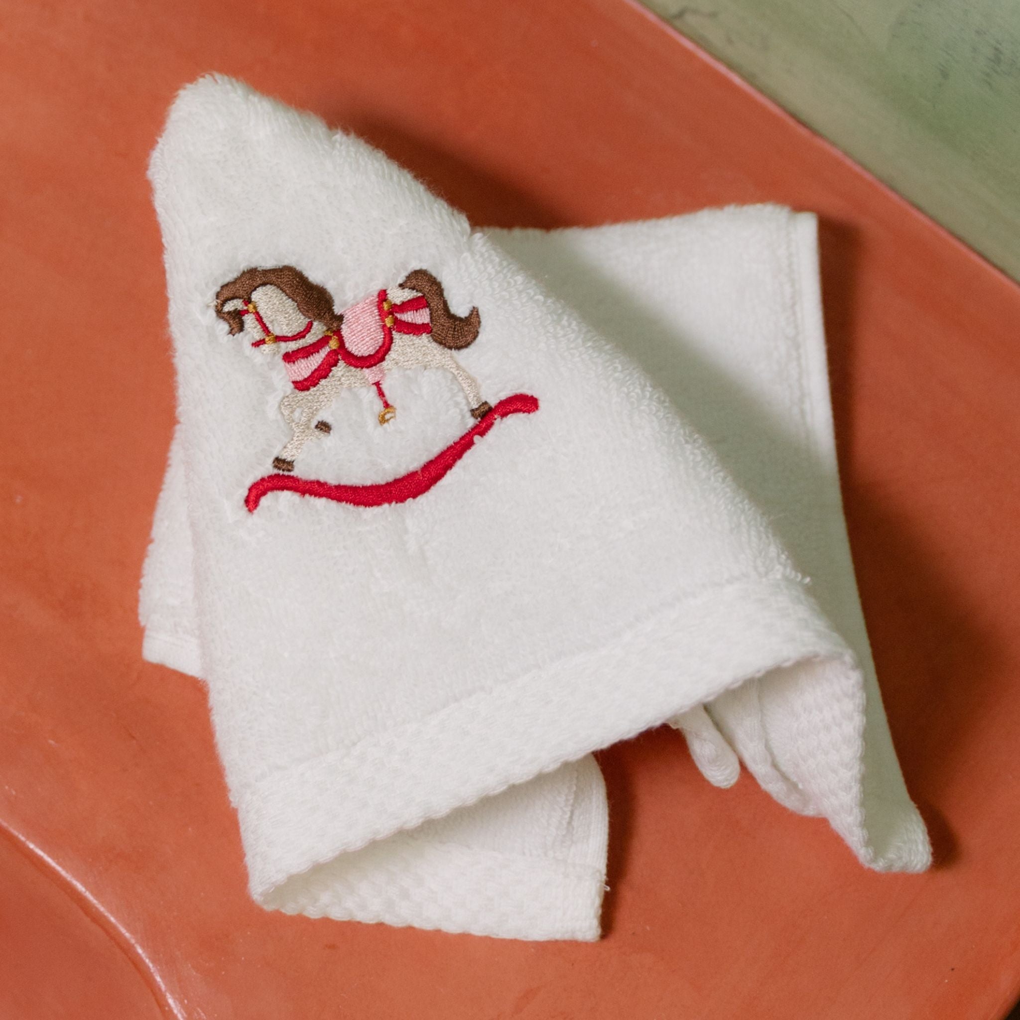Face towel with horse embroidery - Torres Novas