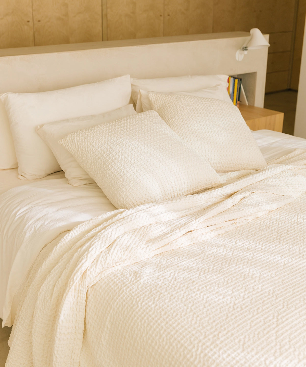 Natural Santa Luzia Waffle Bedspreads - Torres Novas