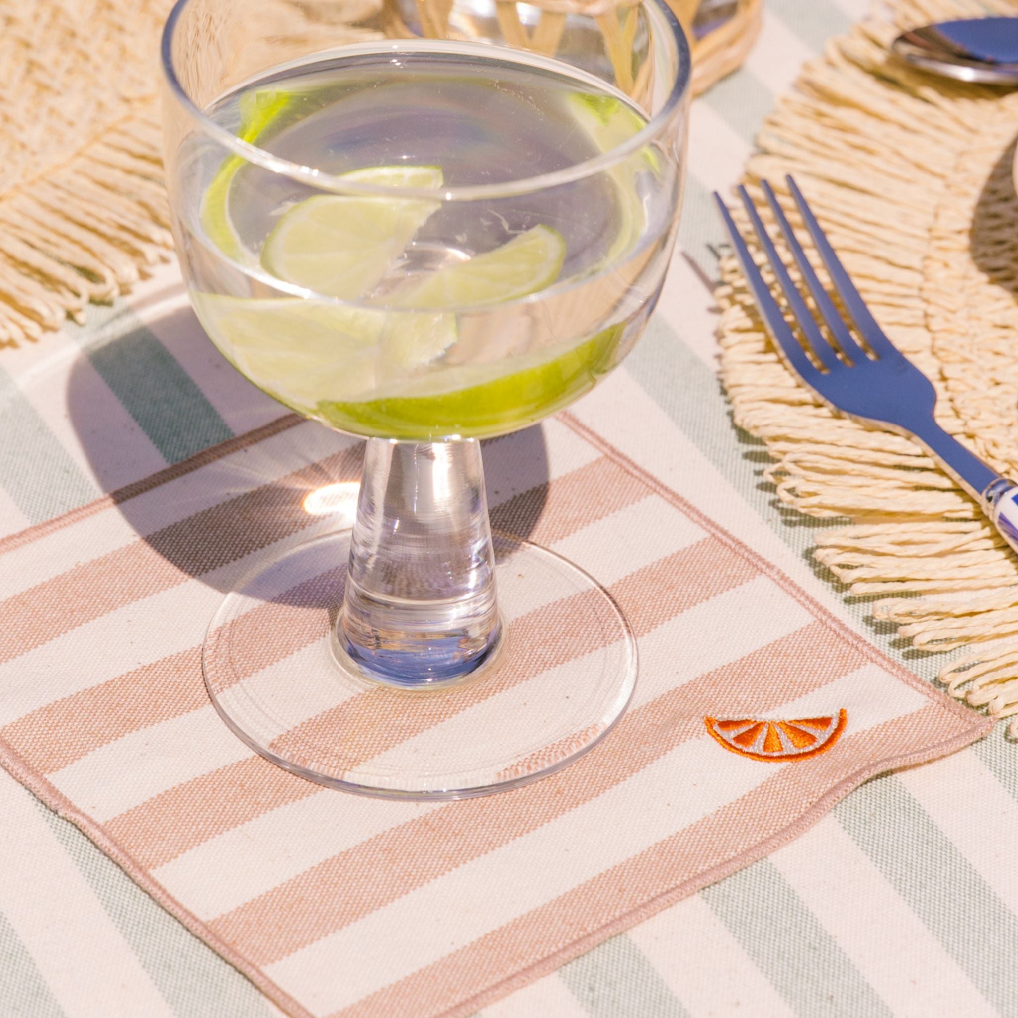 Barra napkins with fruit embroidery