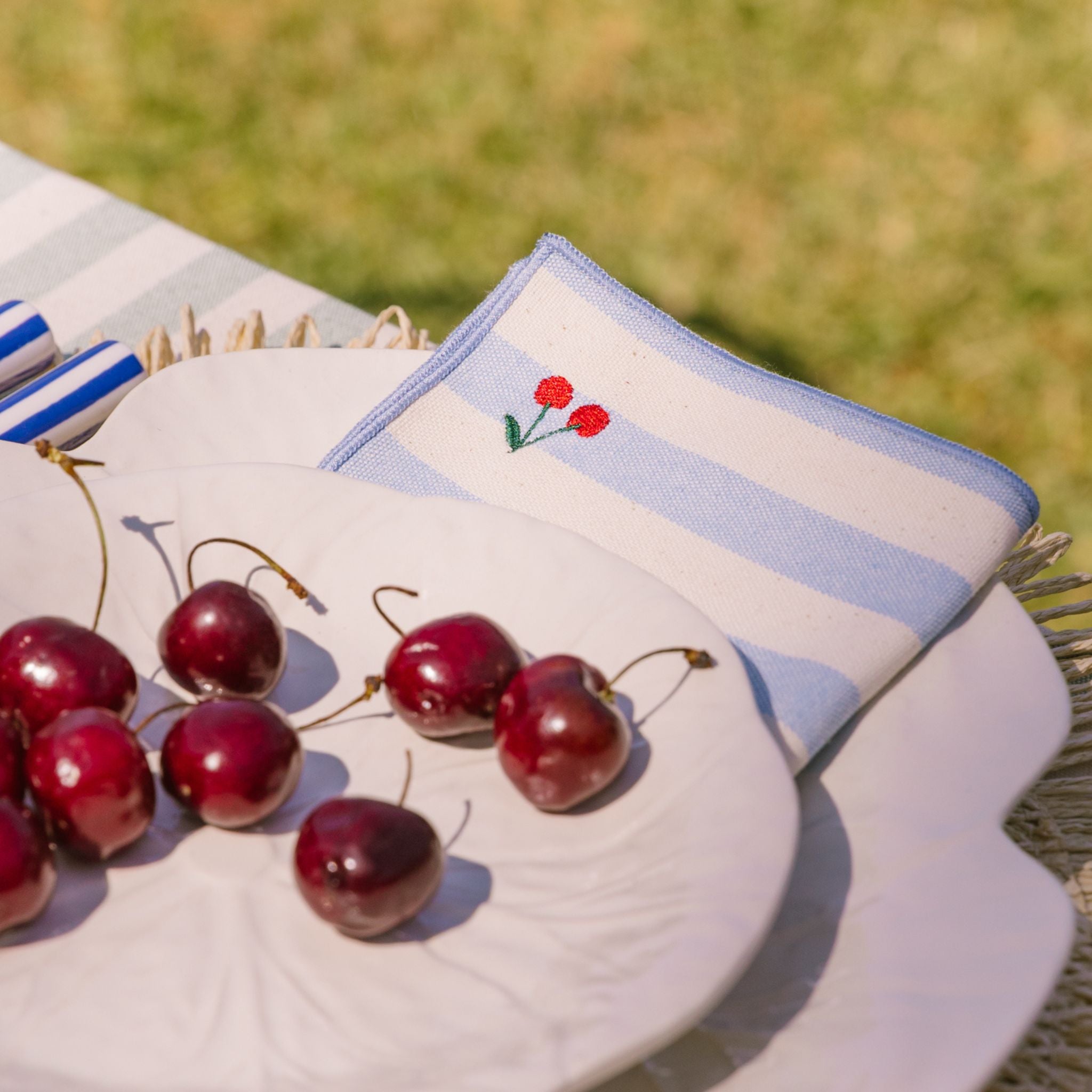 Barra napkins with fruit embroidery