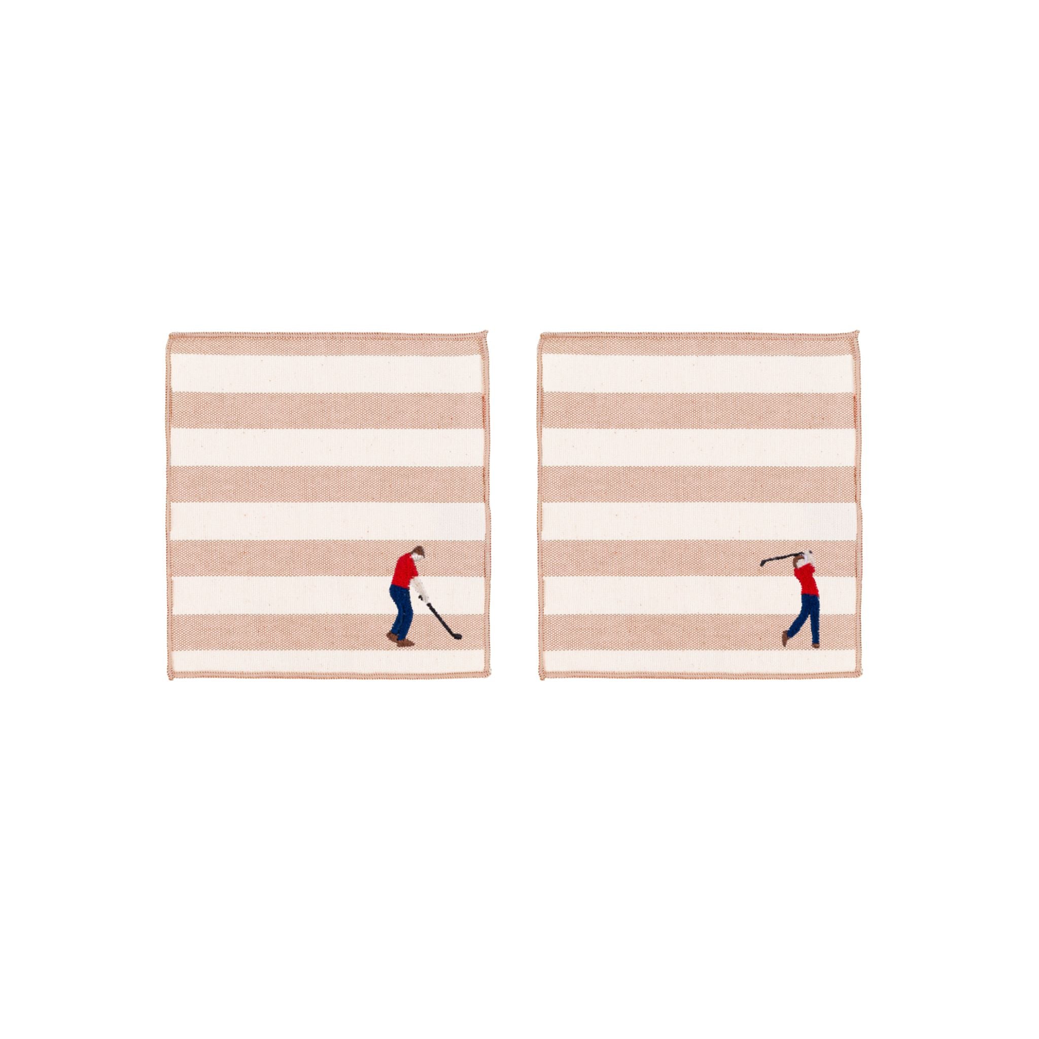 Barra napkin with retro sportsmen