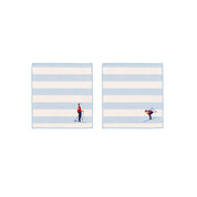 Barra napkin with retro sportsmen