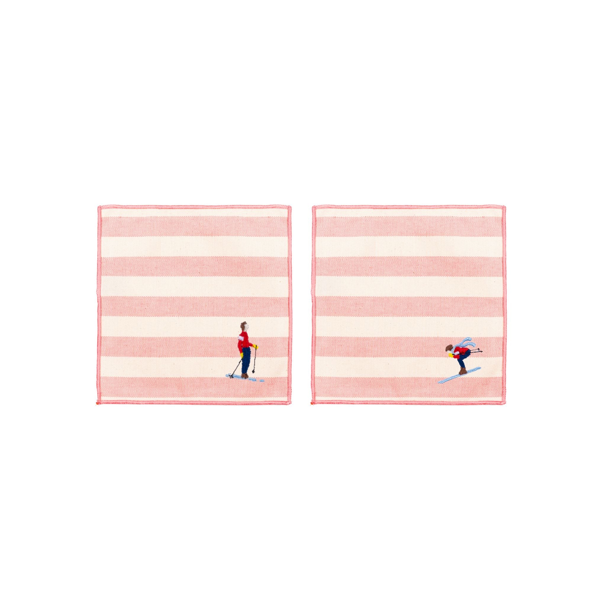 Barra napkin with retro sportsmen