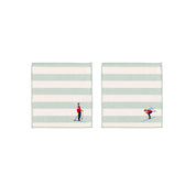 Barra napkin with retro sportsmen