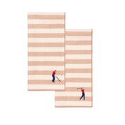 Barra napkin with retro sportsmen