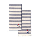 Barra napkin with retro sportsmen