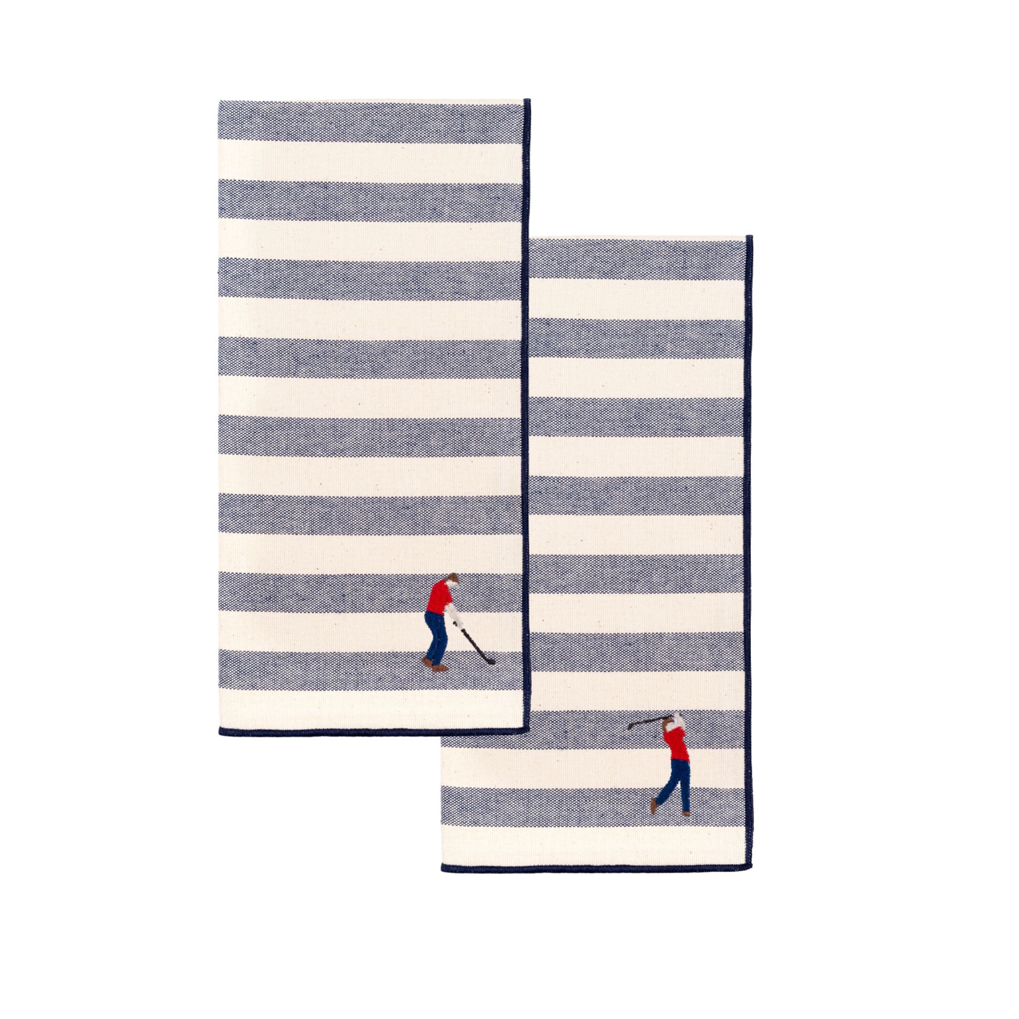 Barra napkin with retro sportsmen