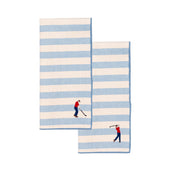 Barra napkin with retro sportsmen