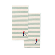 Barra napkin with retro sportsmen