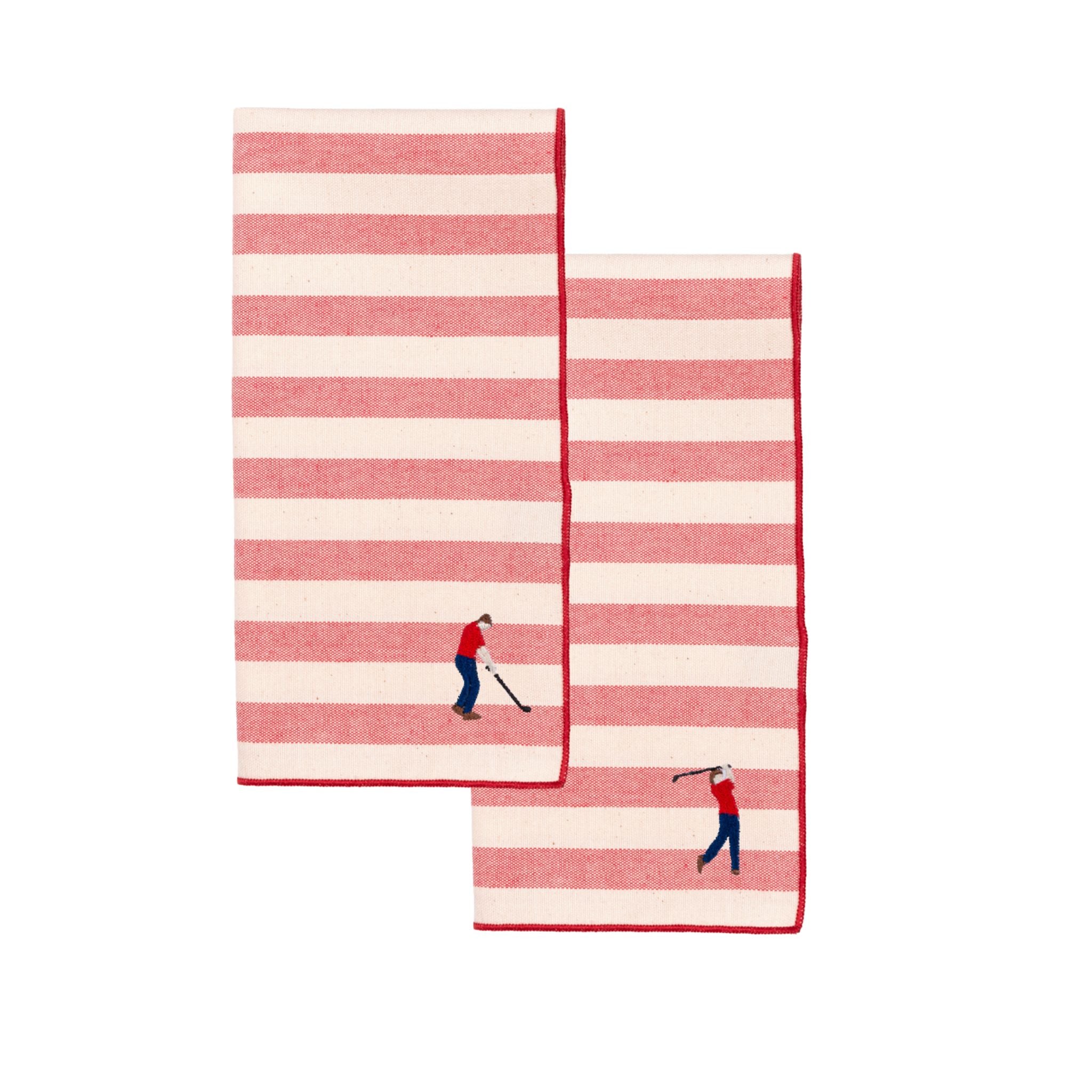 Barra napkin with retro sportsmen