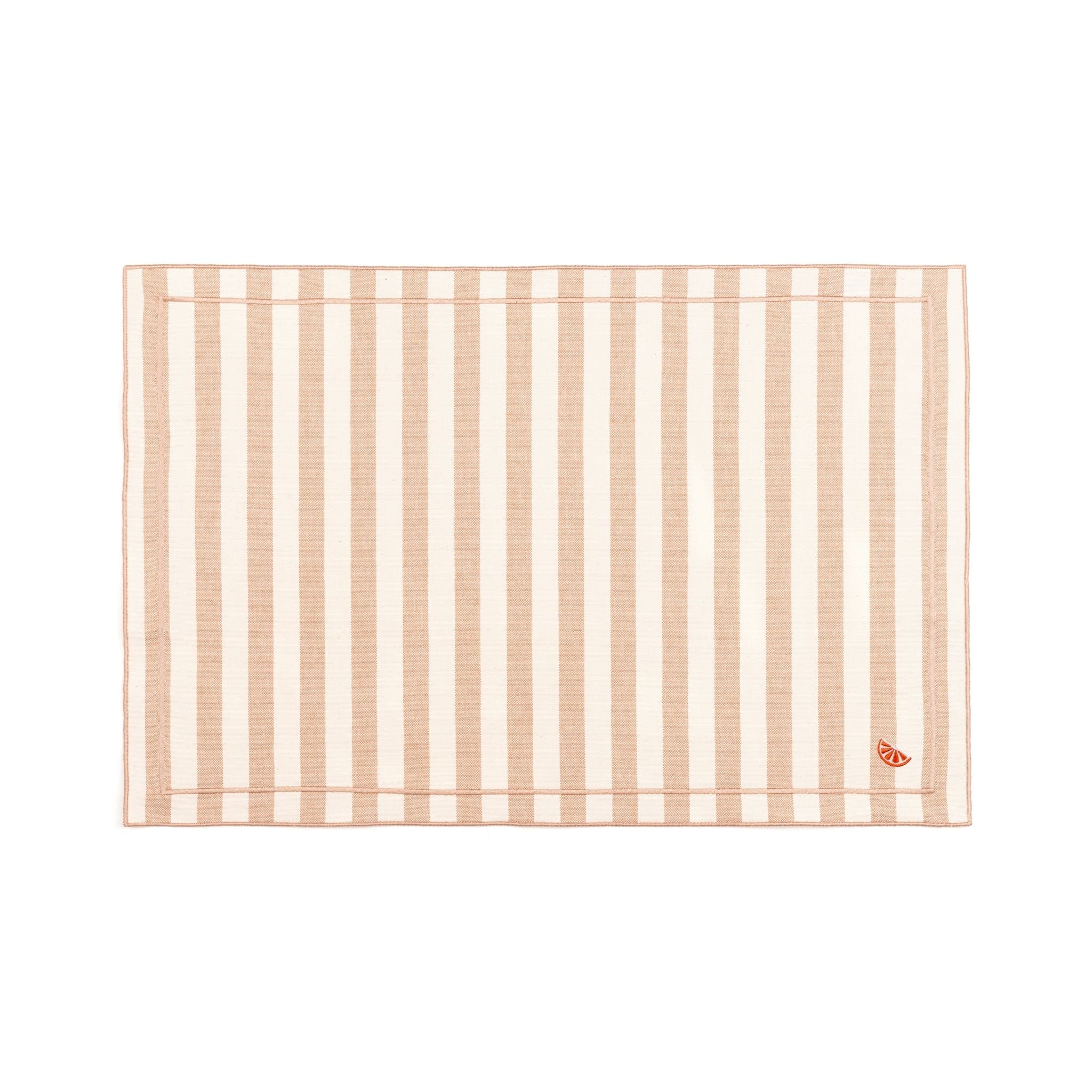 Barra cotton table linen with embroidered fruits