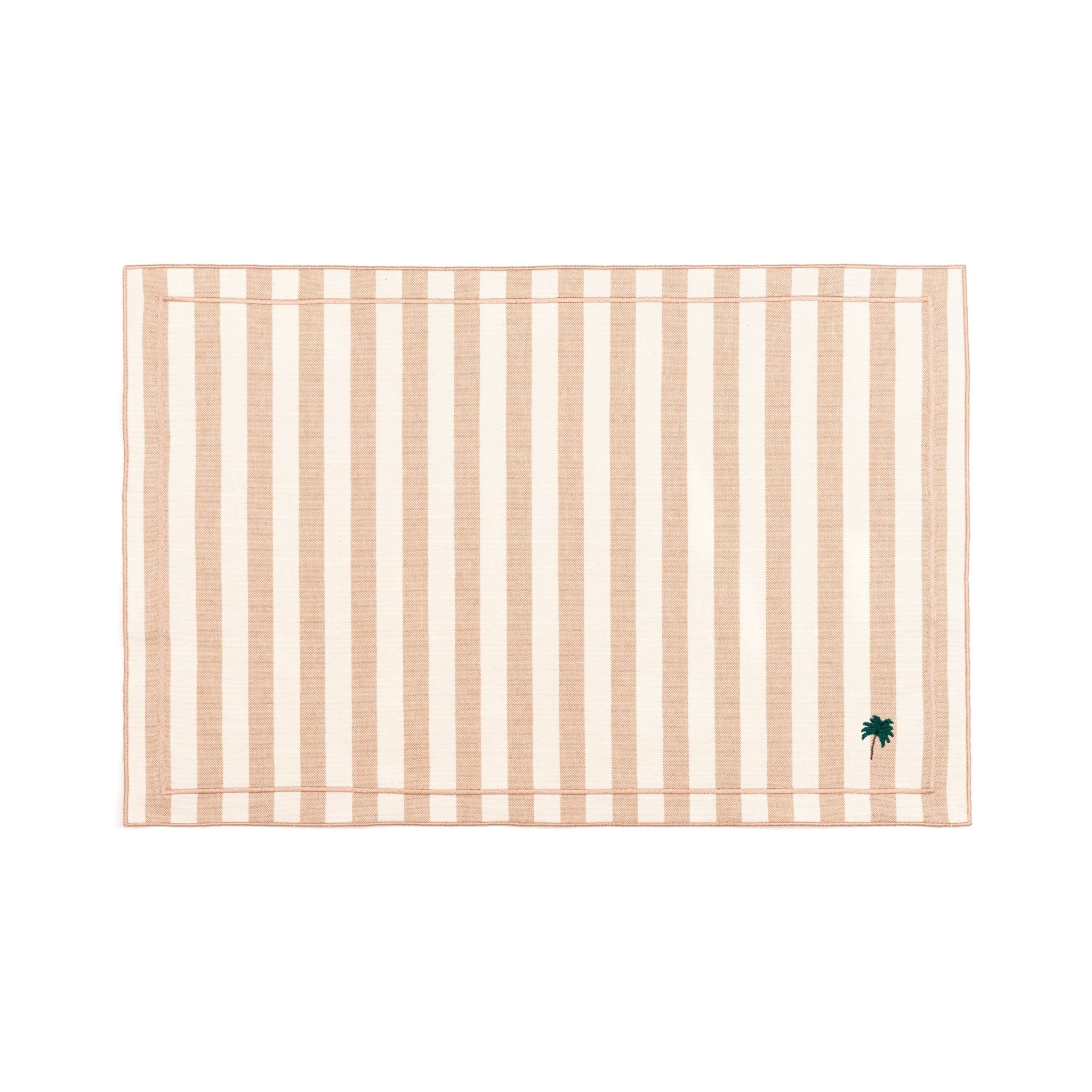 Barra cotton table linen with embroidered summer motifs