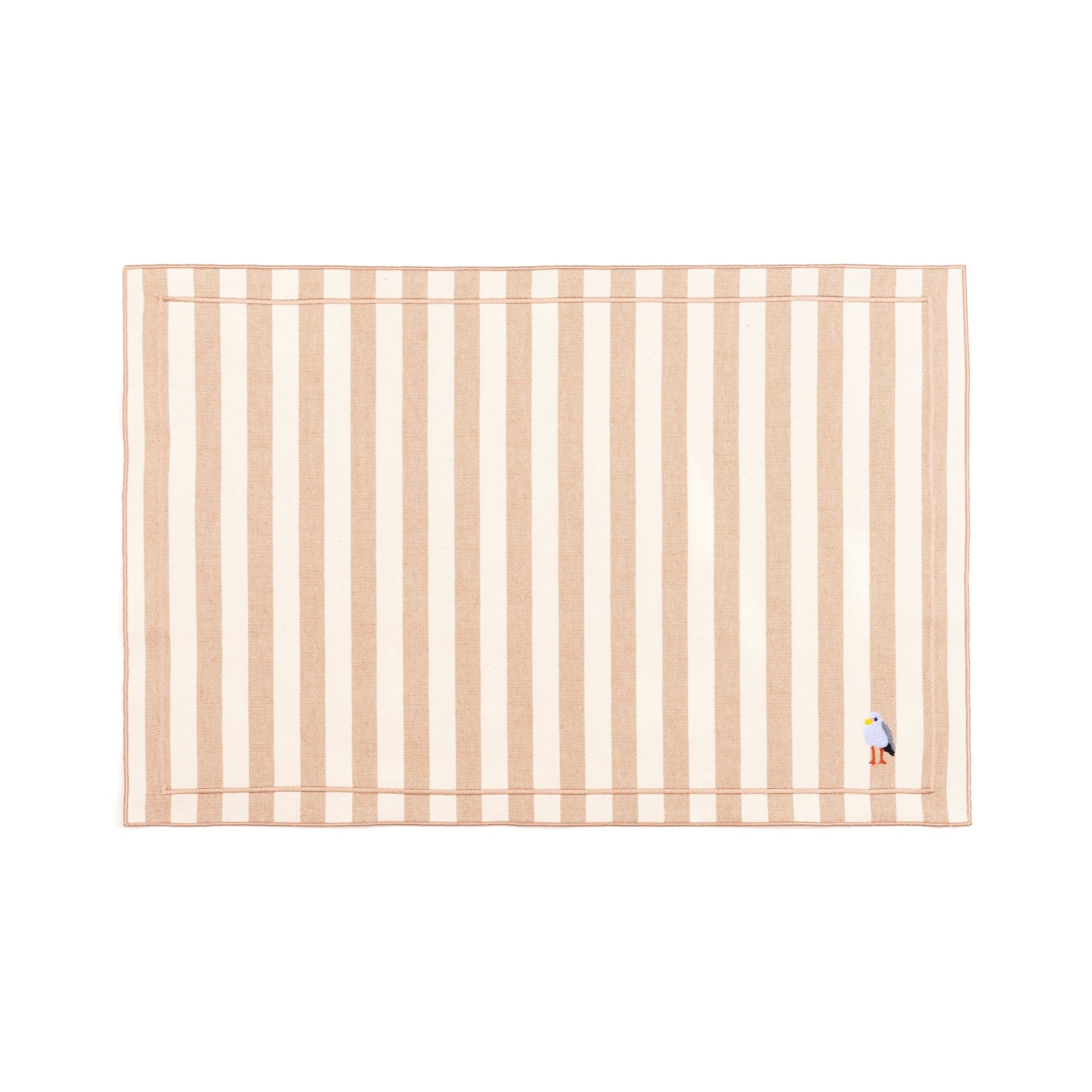 Barra cotton table linen with embroidered summer motifs