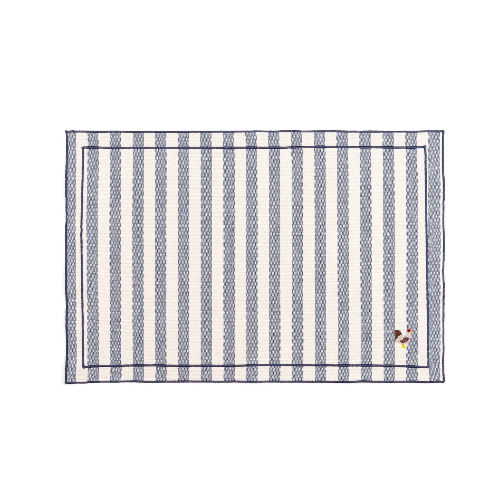 Barra cotton table linen with embroidered farm animals