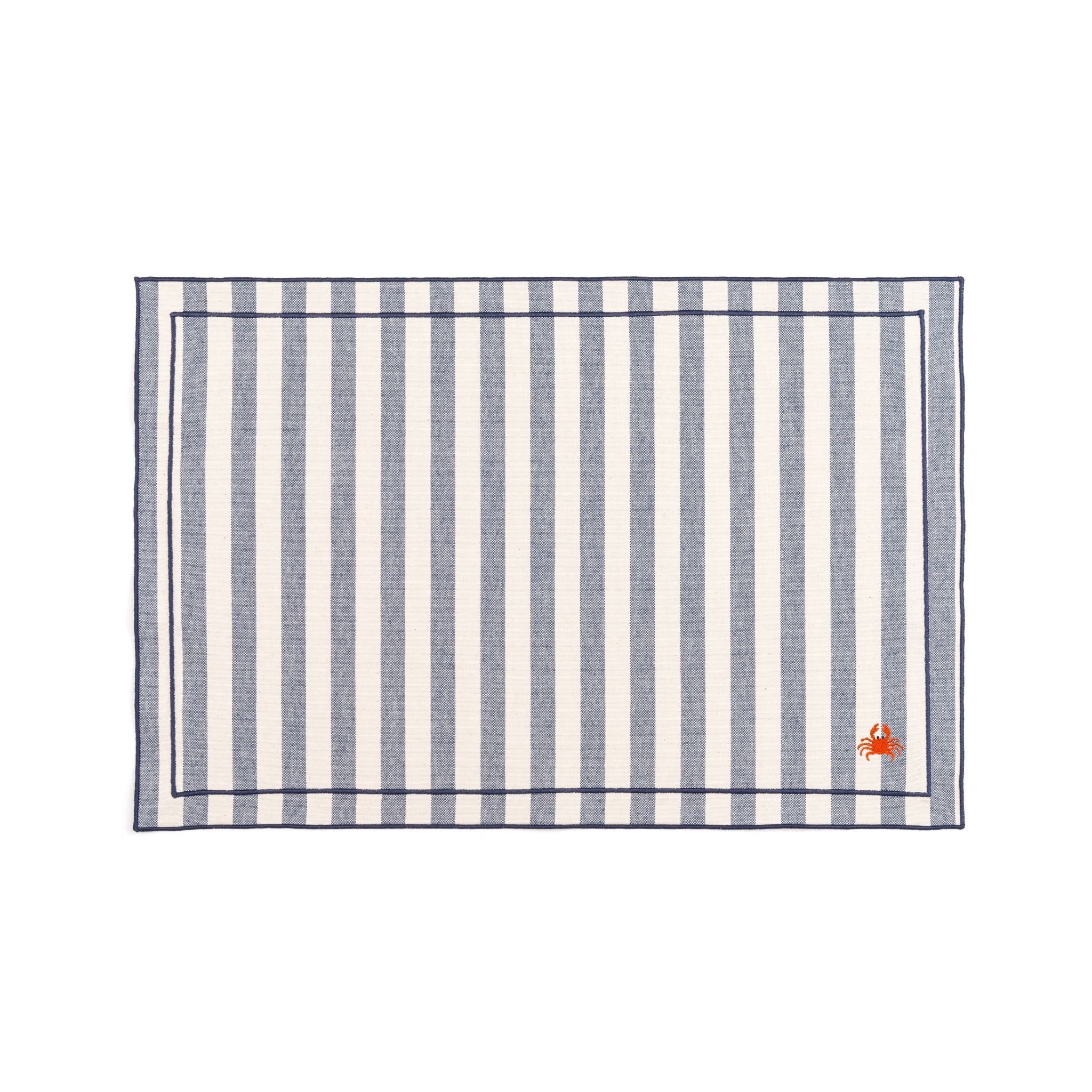 Barra cotton table linen with embroidered summer motifs