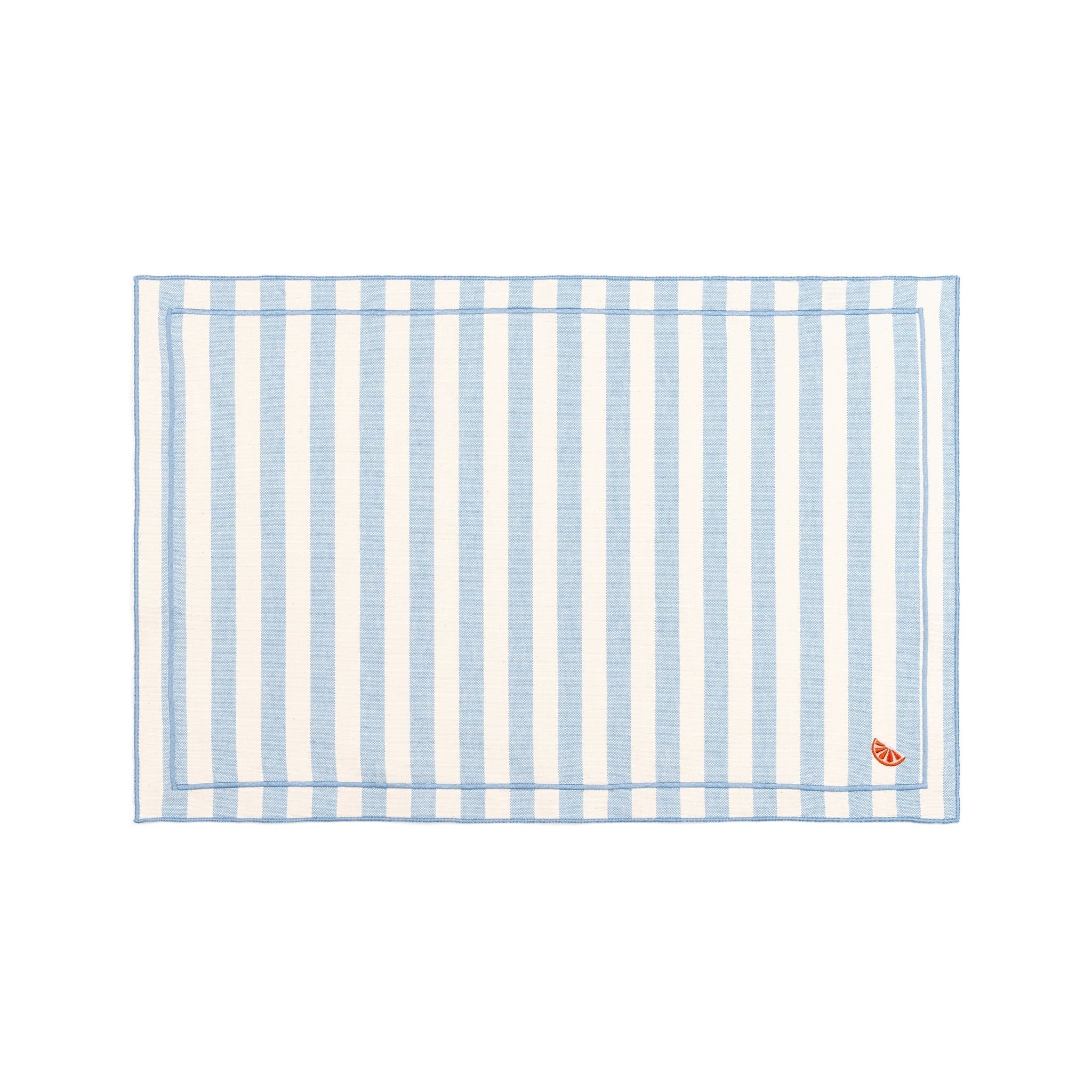 Barra cotton table linen with embroidered fruits