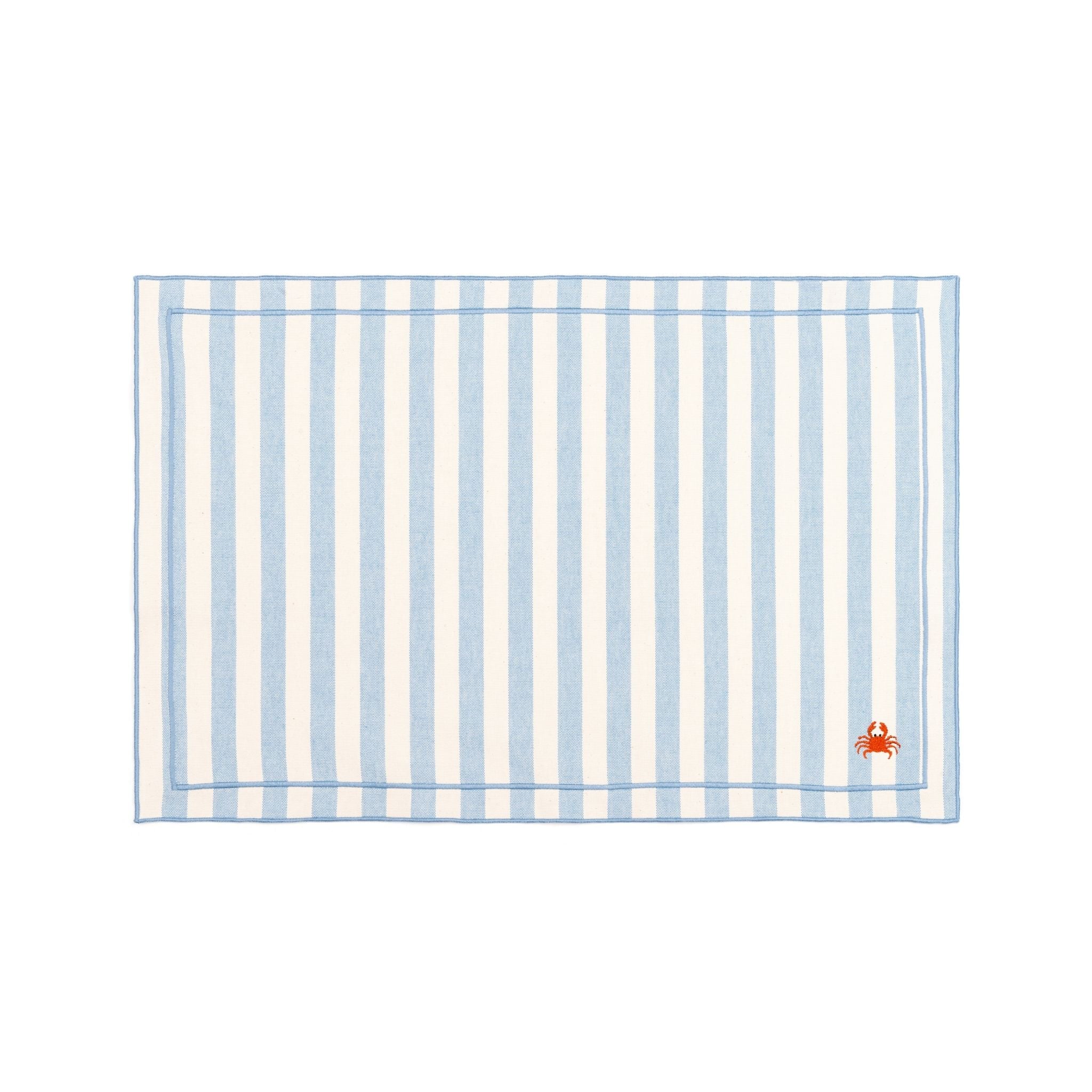 Barra cotton table linen with embroidered summer motifs