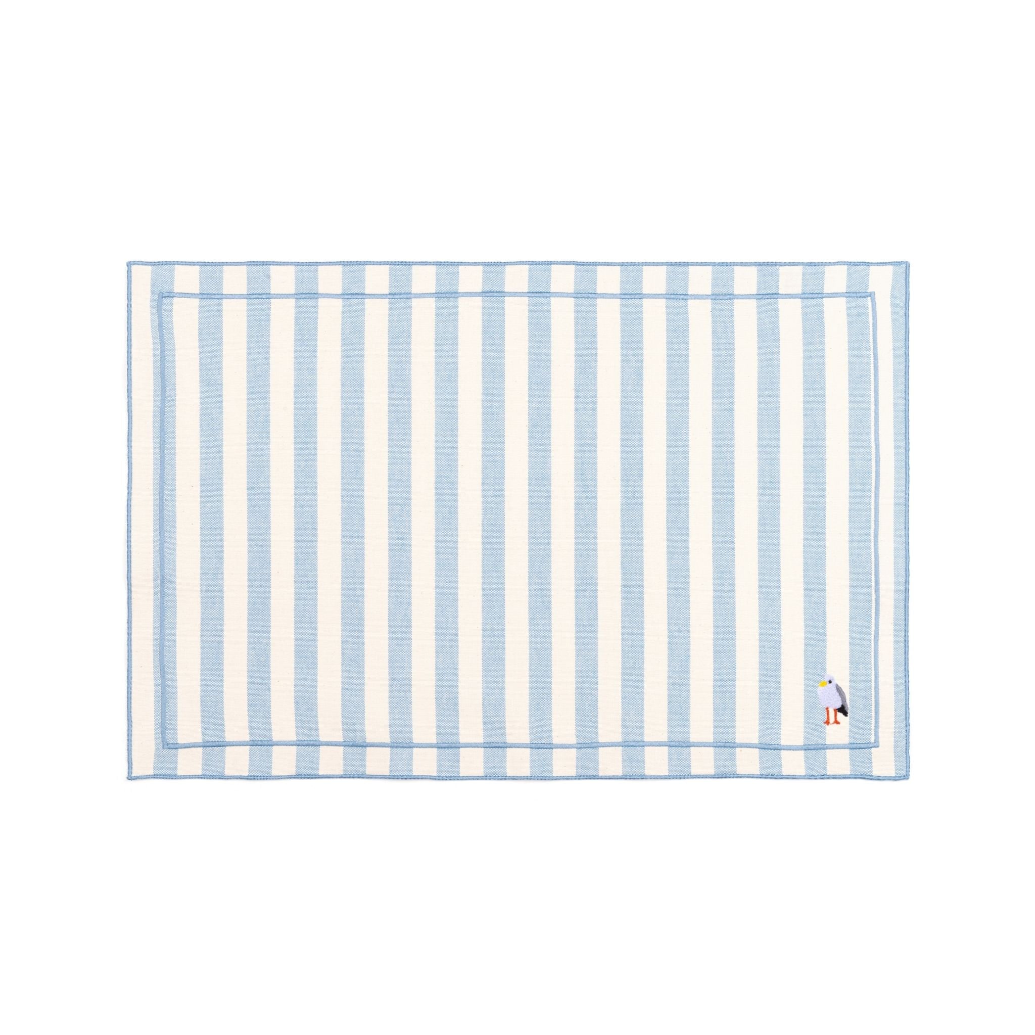 Barra cotton table linen with embroidered summer motifs