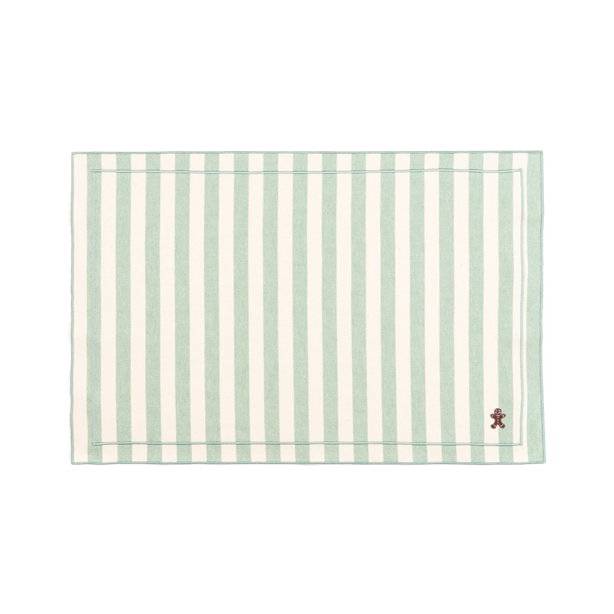 Barra cotton table linen with embroidered small Christmas motifs