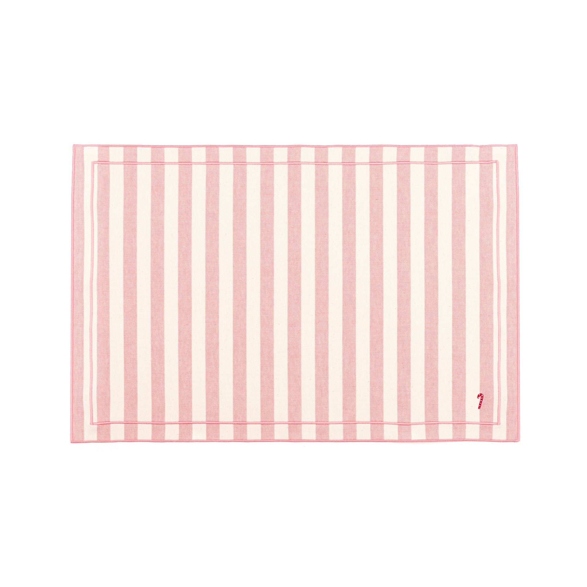 Barra cotton table linen with embroidered small Christmas motifs