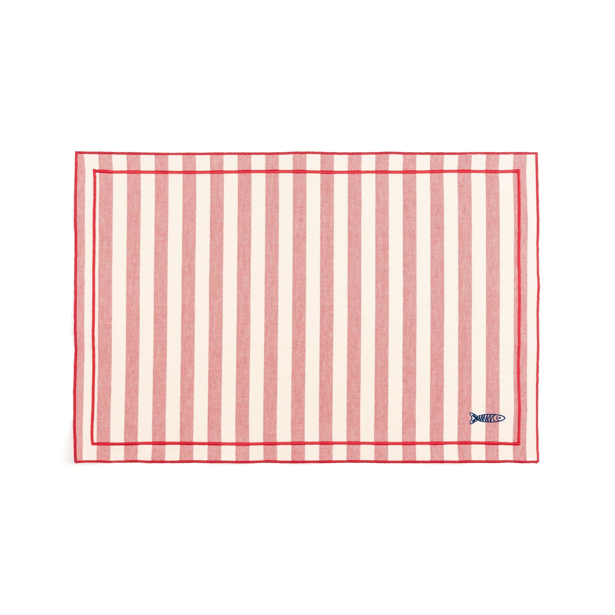 Barra cotton table linen with embroidered Portugal-inspired motifs