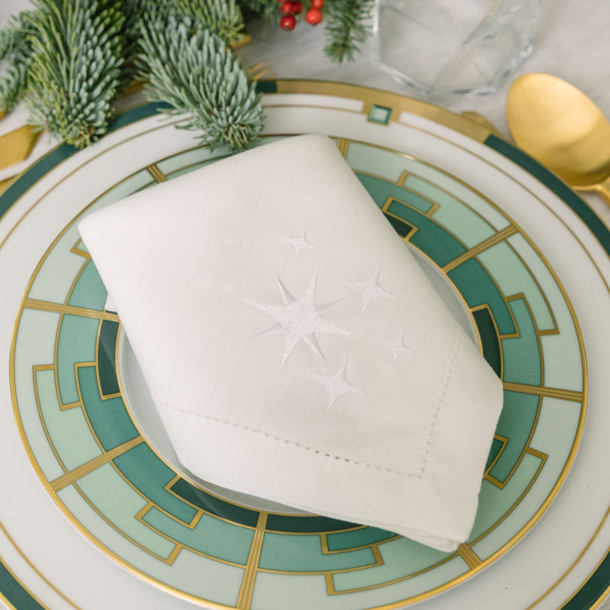 Mafra linen with stars embroidery - Torres Novas