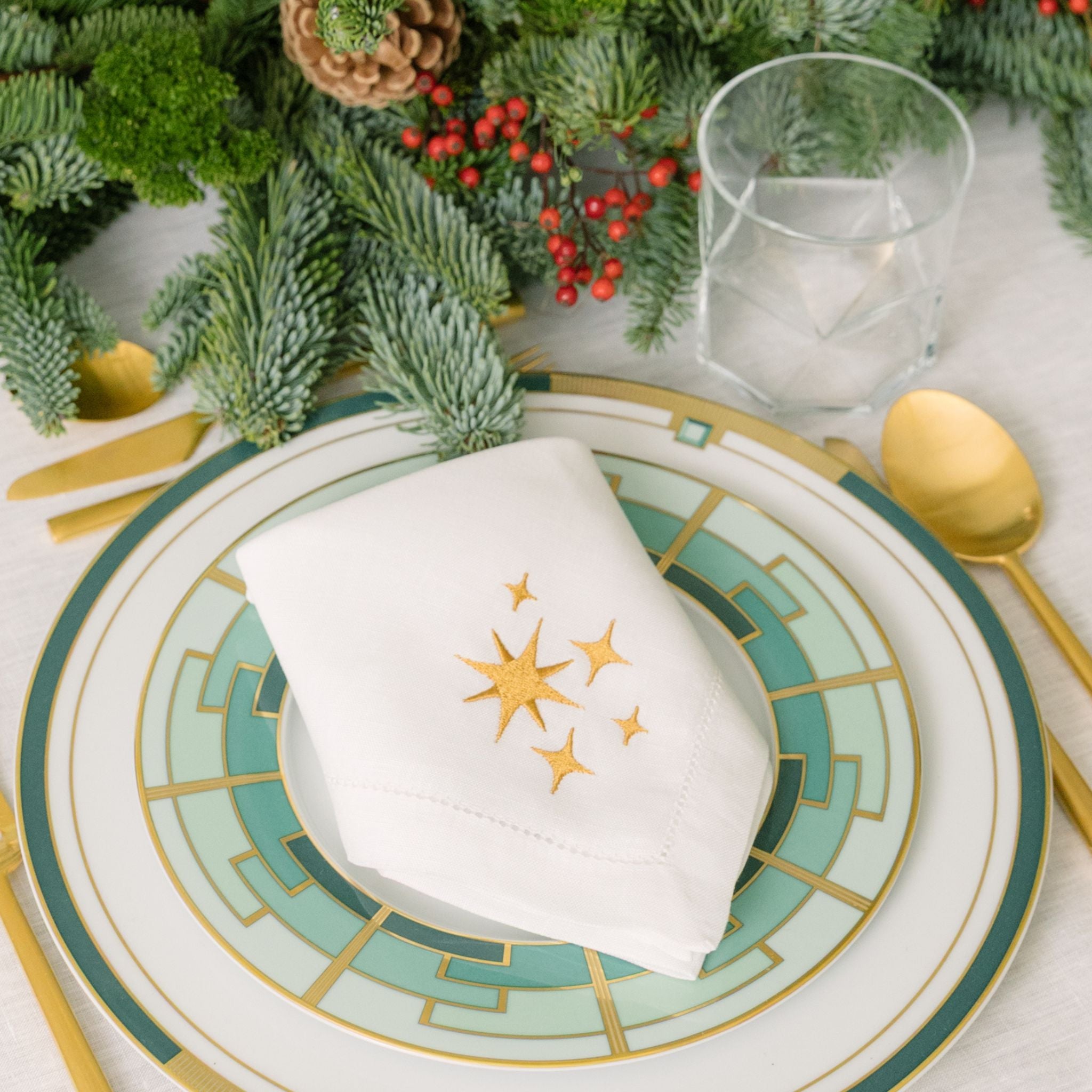 Mafra linen with stars embroidery - Torres Novas