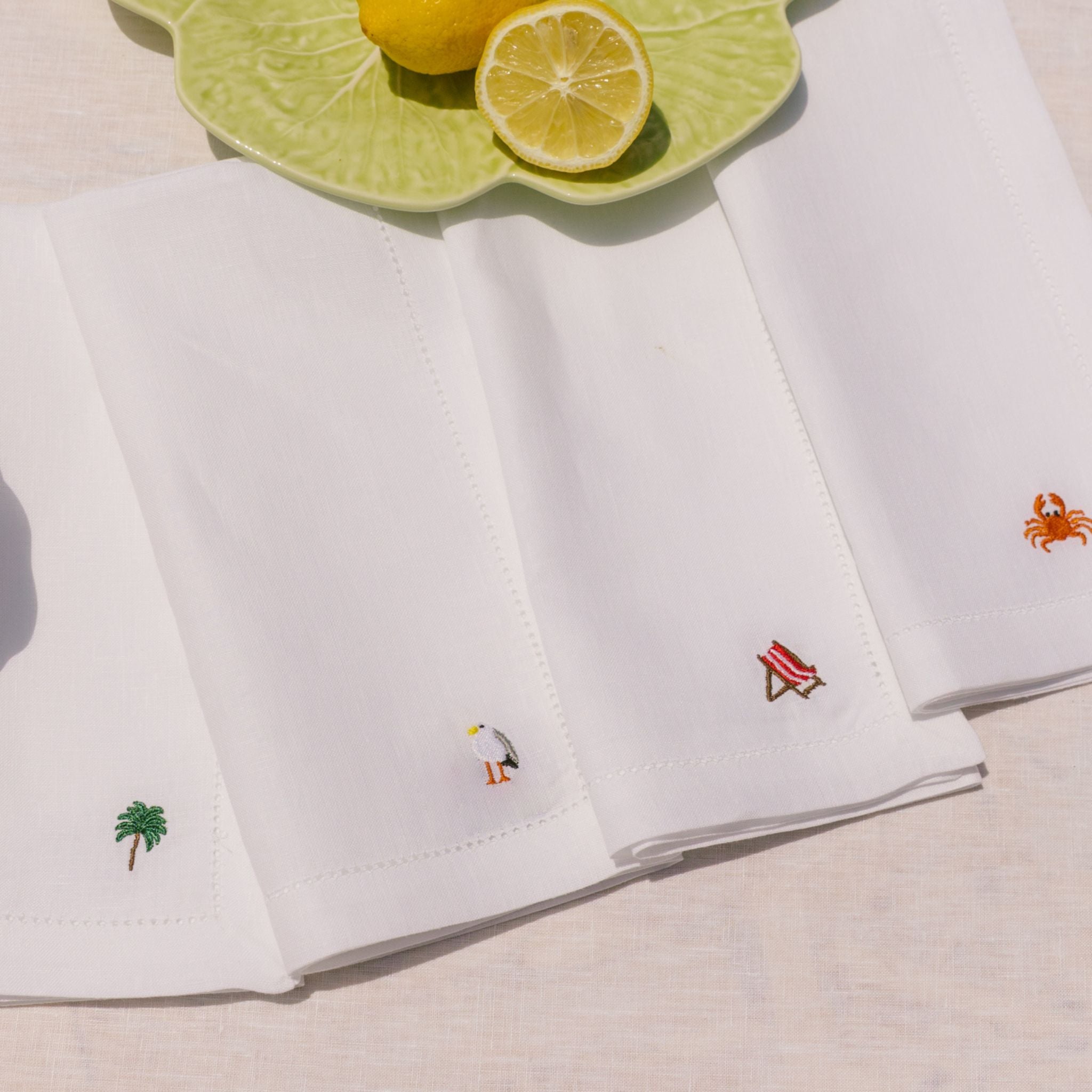Mafra cotton napkins with summer embroidery