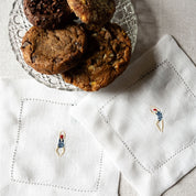 Mafra linen napkin with retro sportsmen - Torres Novas