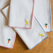 Nazaré ecru cotton table linen with embroidered Easter motifs