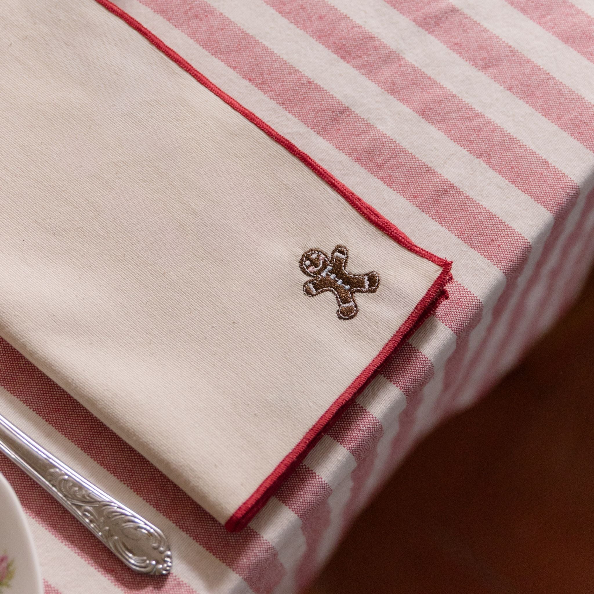 Ecru Nazaré napkins with christmas embroidery - Torres Novas