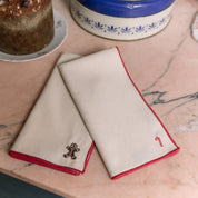 Ecru Nazaré napkins with christmas embroidery - Torres Novas