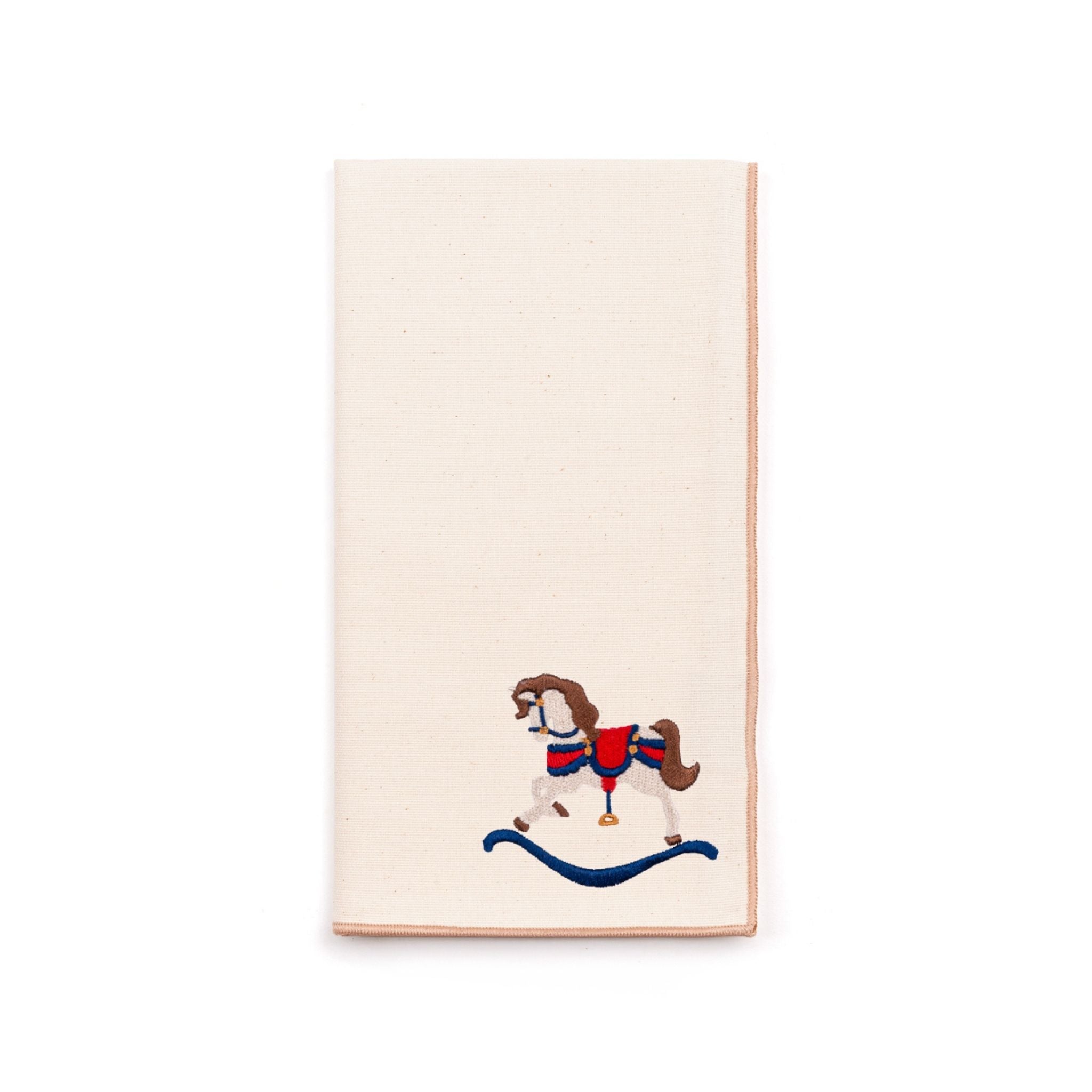 Ecru Nazaré napkins with horse embroidery