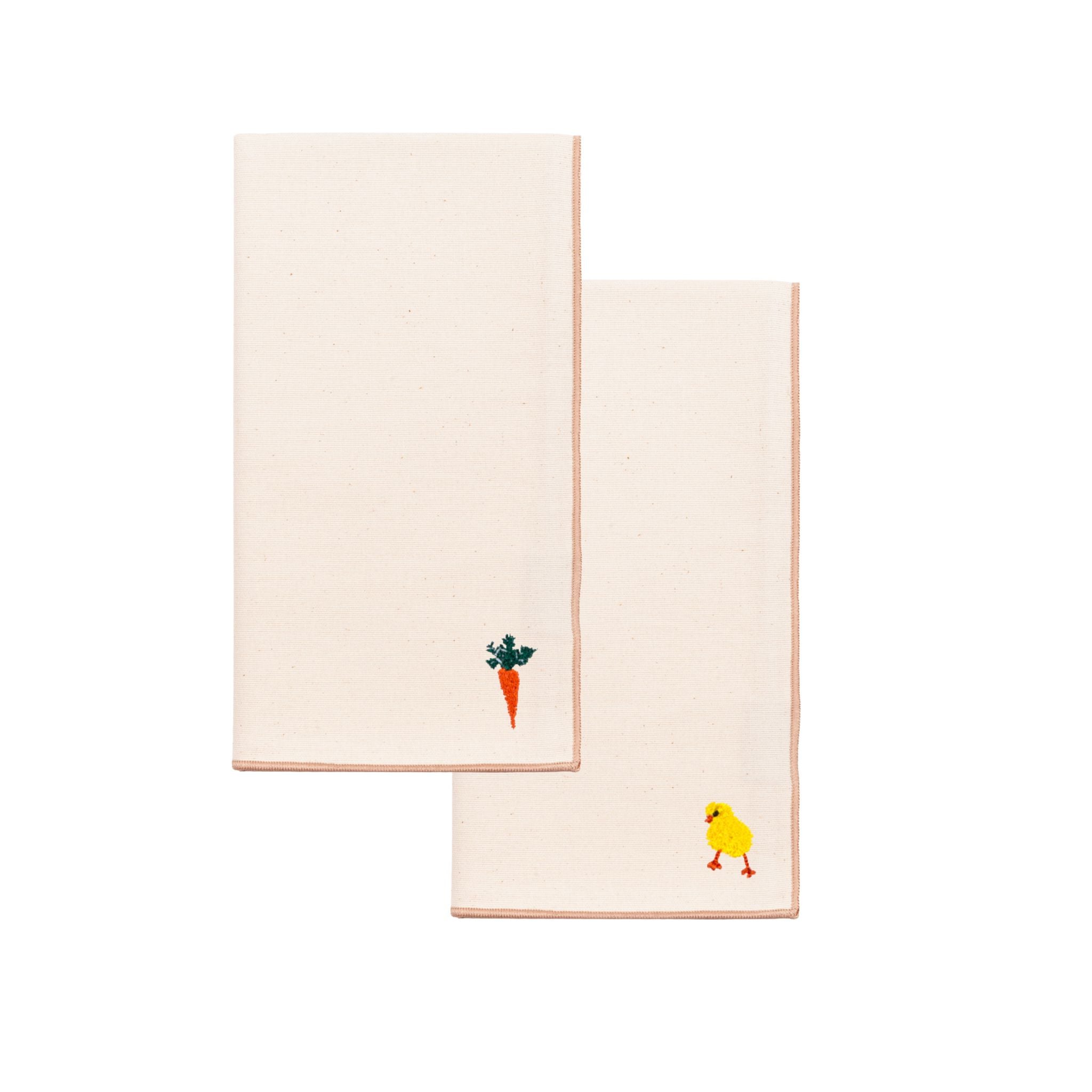 Ecru Nazaré napkins with easter embroidery - Torres Novas