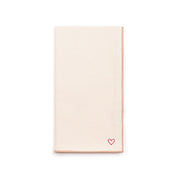 Ecru Nazaré napkins with heart embroidery