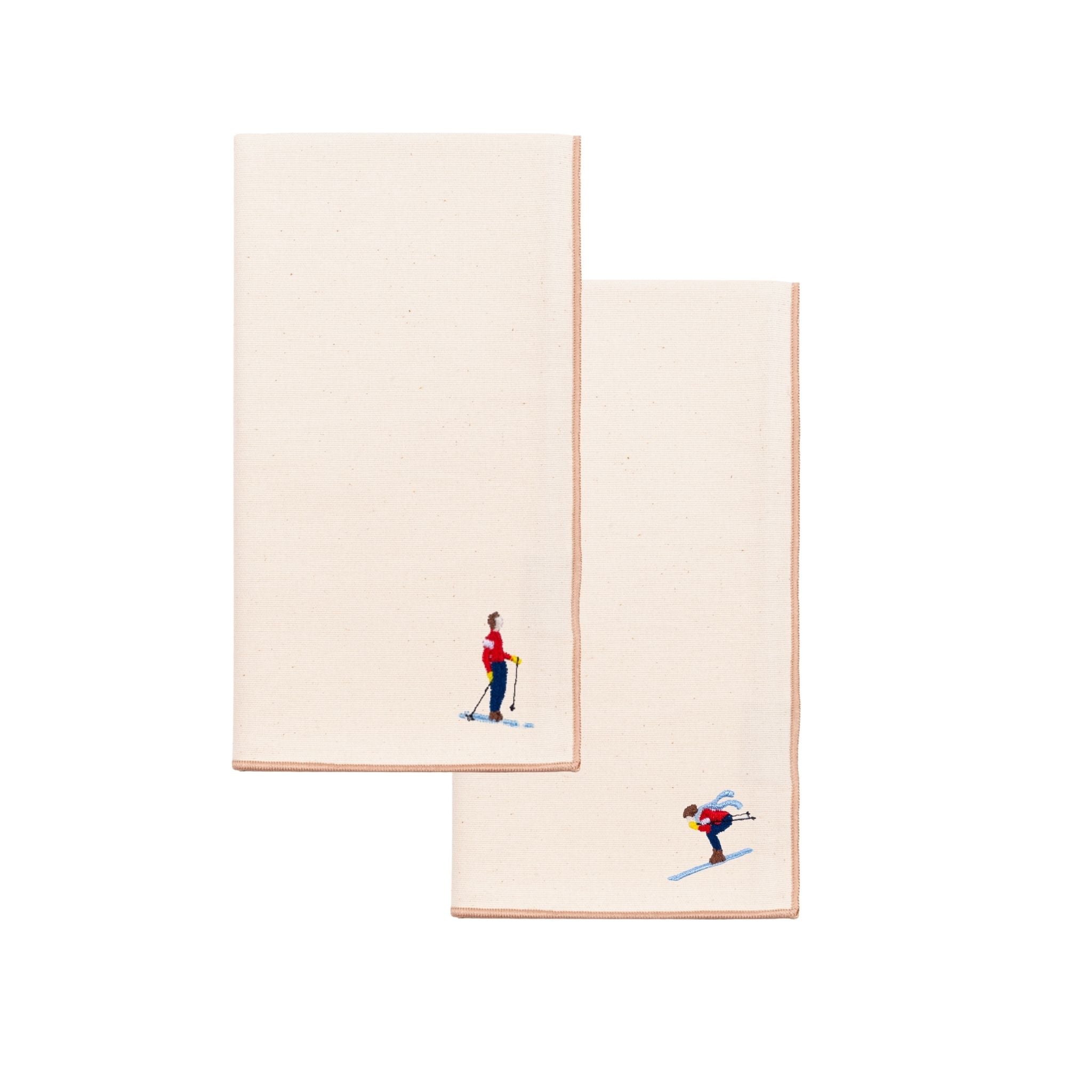 Ecru Nazaré napkins with retro embroidery - Torres Novas