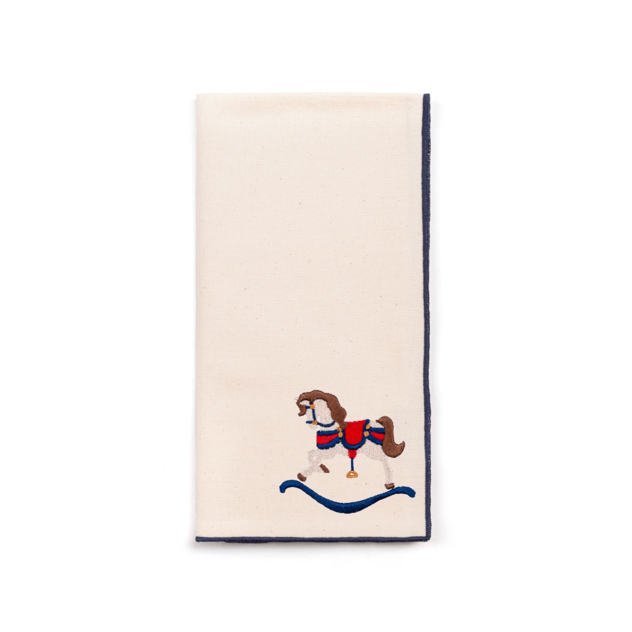 Ecru Nazaré napkins with horse embroidery