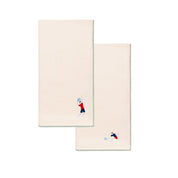Ecru Nazaré napkins with retro embroidery - Torres Novas