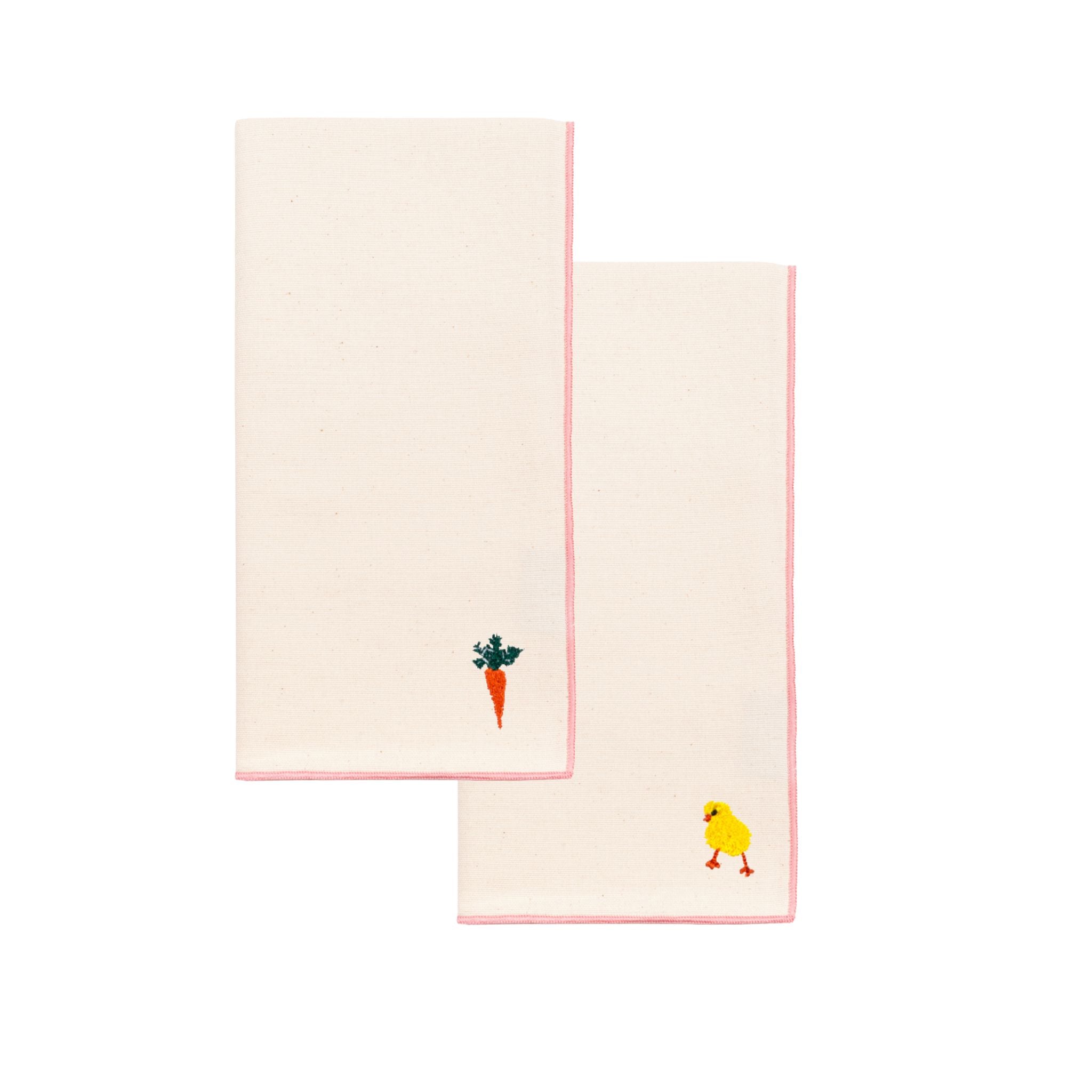 Ecru Nazaré napkins with easter embroidery - Torres Novas