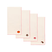 Ecru Nazaré napkins with autumn embroidery