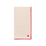 Ecru Nazaré napkins with heart embroidery