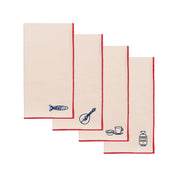 Ecru Nazaré napkins with Portugal embroidery - Torres Novas