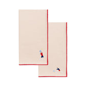 Ecru Nazaré napkins with retro embroidery - Torres Novas