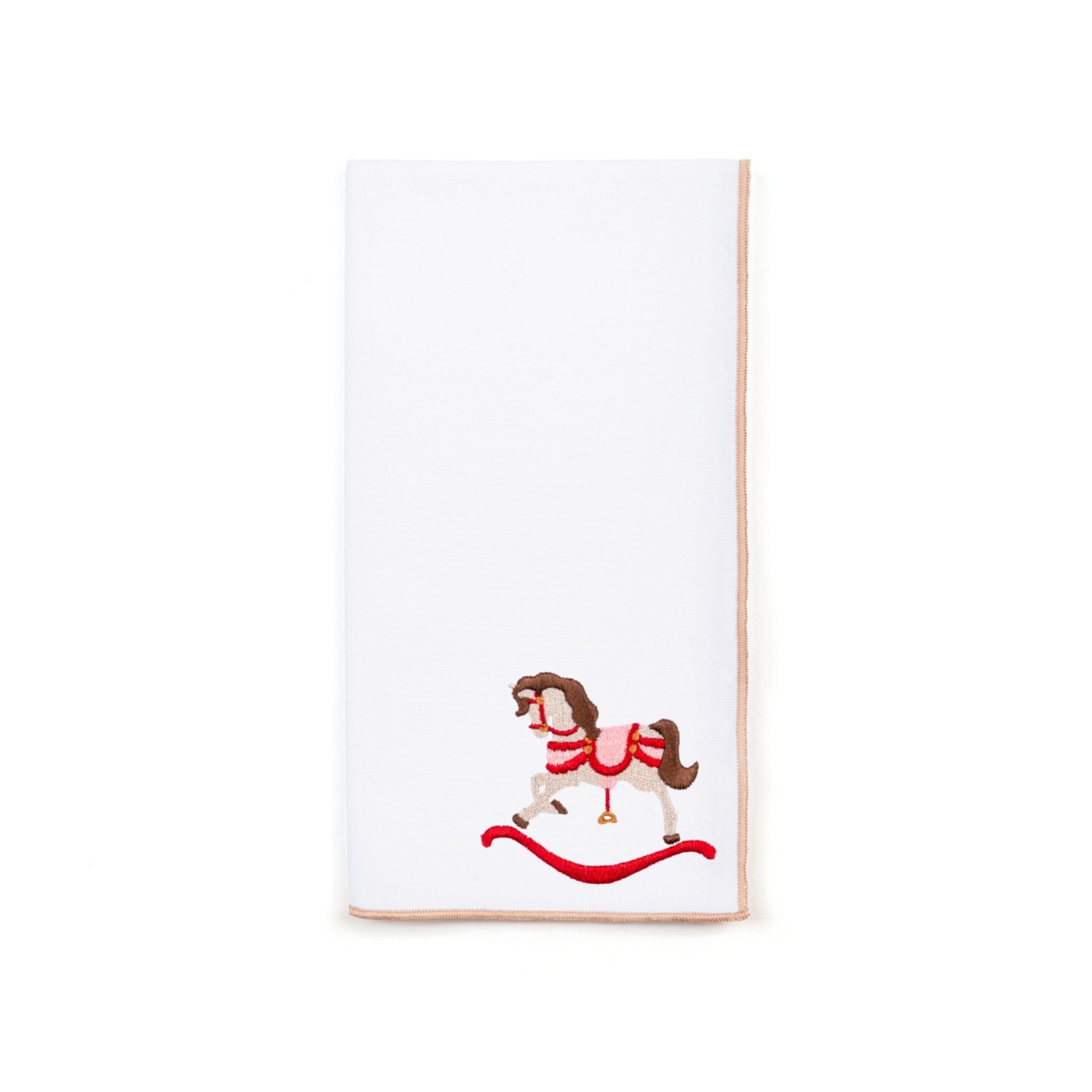 White Nazaré napkins with horse embroidery - Torres Novas