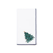 White Nazaré napkins with christmas tree and wreath embroidery - Torres Novas