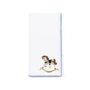 White Nazaré napkins with horse embroidery - Torres Novas
