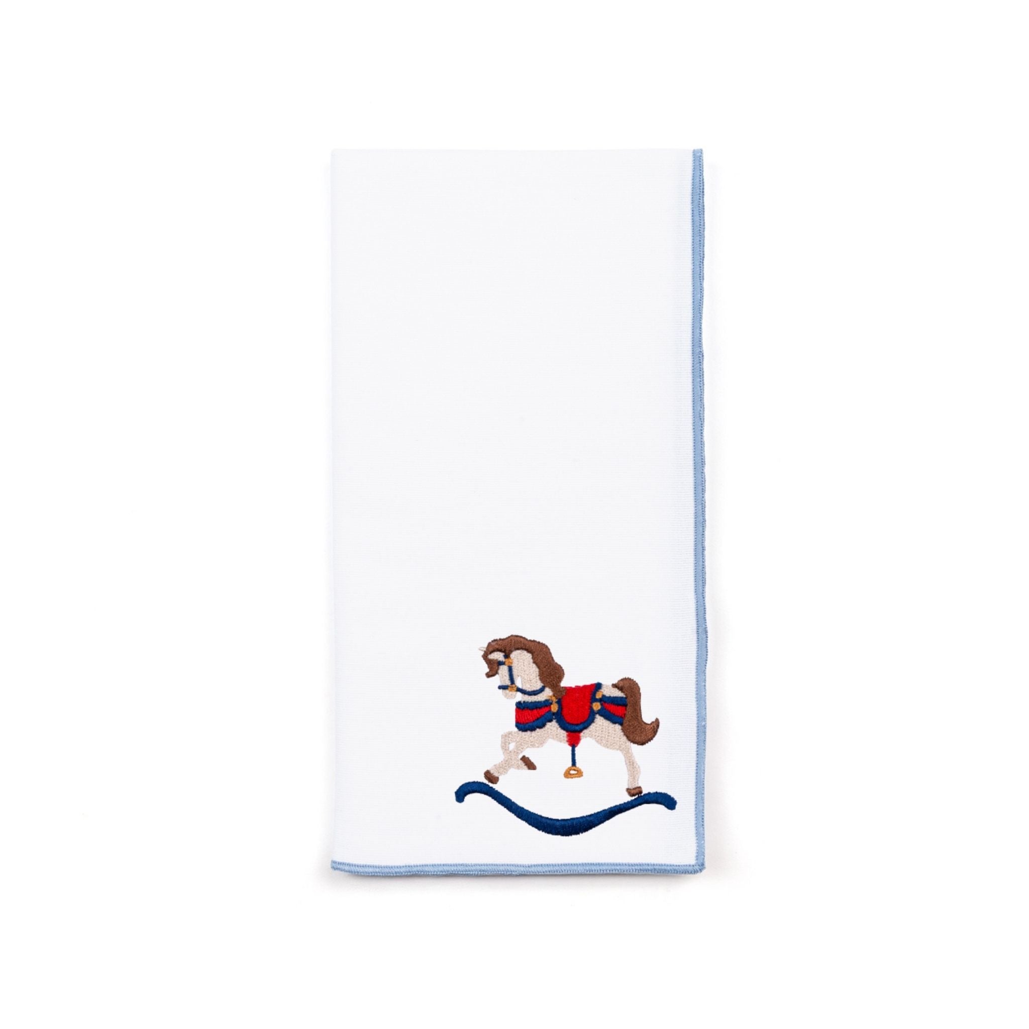 White Nazaré napkins with horse embroidery - Torres Novas