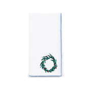White Nazaré napkins with christmas tree and wreath embroidery - Torres Novas