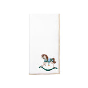 White Nazaré napkins with horse embroidery - Torres Novas