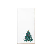 White Nazaré napkins with christmas tree and wreath embroidery - Torres Novas